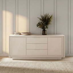 FurniComp LTD Furnicomp Berlin 2 Door 3 Drawer 180Cm Cashmere Sideboard - thumbnail 1