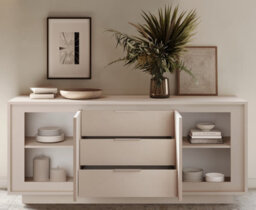 FurniComp LTD Furnicomp Berlin 2 Door 3 Drawer 180Cm Cashmere Sideboard - thumbnail 5