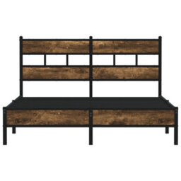 Berkfield Bed Frame Without Mattress With Headboard Sonoma Oak 150X200 Cm King Size - thumbnail 4