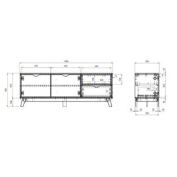 Tv Unit Large Widescreen Video Media Entertainment Stand - thumbnail 2