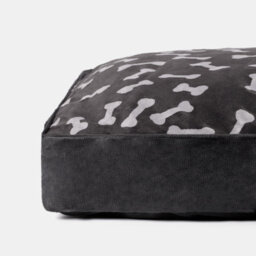 Ohs Dog Bed Pet Large Cushion Pad Charcoal Bone Removable Cover Non-Slip Backing - thumbnail 2