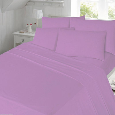 Homes & Linen Flannelette Flat Bed Sheets 100% Brushed Cotton Thermal Flannel Flat Sheets