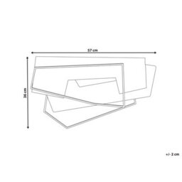 Wyld And Coco Metal Wall Decor Brown Modern Industrial Art, Hand-Made Irregular Horizontal Sculpture W57 X D3 X H36Cm - thumbnail 4