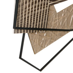 Wyld And Coco Metal Wall Decor Brown Modern Industrial Art, Hand-Made Irregular Horizontal Sculpture W57 X D3 X H36Cm - thumbnail 5