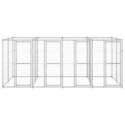 Berkfield Durable Outdoor Dog Kennel Galvanised Steel 9.68 M2 - thumbnail 1