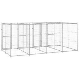 Berkfield Durable Outdoor Dog Kennel Galvanised Steel 9.68 M2 - thumbnail 4