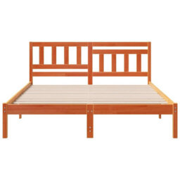Berkfield Modern With Headboard Wax Brown 140 X 200 Cm Solid Pine Wood - thumbnail 5