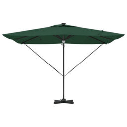 Berkfield Modern Cantilever Roma Parasol With Leds Green 286X285X270 Cm Aluminium - thumbnail 6
