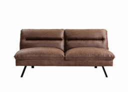 Home Detail Edmonton Air Leather Sofa Bed Padded Fabric 3 Seater Sofa Bed Function New, Brown - thumbnail 2