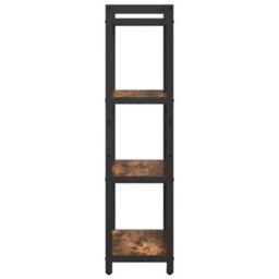 Berkfield Bookcase Smoked Oak 60 X 30 X 118 Cm Engineered Wood - thumbnail 6