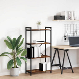 Berkfield Bookcase Smoked Oak 60 X 30 X 118 Cm Engineered Wood - thumbnail 1
