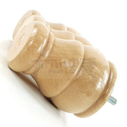L&F 4X Solid Natural Wood Bun Feet Turned Wooden Furniture Legs Sofas Chairs Stools M10 Cwc802 - thumbnail 7
