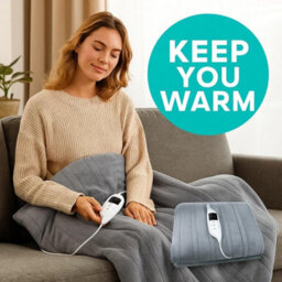 Trendi Electric Throw Blanket 120W Heated Blanket With Digital Controller, Overheat Protection, Machine Washable Soft Flannel (Single) - thumbnail 2