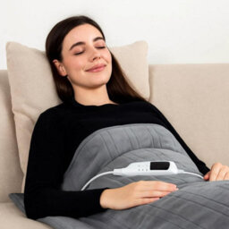 Trendi Electric Throw Blanket 120W Heated Blanket With Digital Controller, Overheat Protection, Machine Washable Soft Flannel (Single) - thumbnail 4