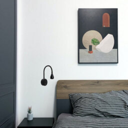 CGC Lighting Stone - Cgc Led Black Flexible Wall Light Bedside Table Reading Light - thumbnail 1