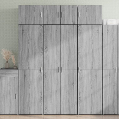 Berkfield Highboard Grey Sonoma 70X42.5X185 Cm Engineered Wood - image 1
