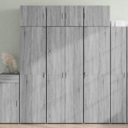Berkfield Highboard Grey Sonoma 70X42.5X185 Cm Engineered Wood - thumbnail 1