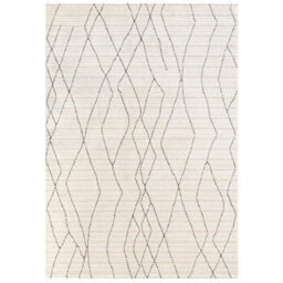 Loomed Beige Abstract Linear Moroccan Berber Living Area Rug 80X150Cm - thumbnail 6
