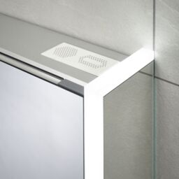 Sensio Ainsley Wall-Mounted Illuminated Mirrored Bathroom Cabinet With Shaver Socket (W)564mm (H)700mm - thumbnail 5