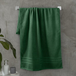 Catherine Lansfield Zero Twist Cotton Hand Towel Forest Green - thumbnail 1