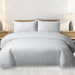 Neel Blue Super King Size Printed Duvet Cover & 2 Matching Pillow Cases - White - thumbnail 7