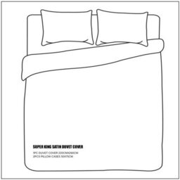 Neel Blue Super King Size Printed Duvet Cover & 2 Matching Pillow Cases - White - thumbnail 5