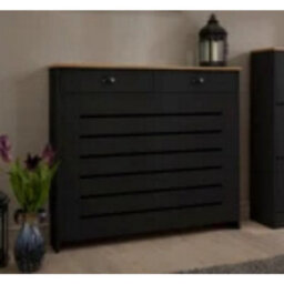 Radiator Cover Cabinet Modern Drawer Storage Mdf Horizontal Cream Grey Black - thumbnail 4