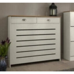Radiator Cover Cabinet Modern Drawer Storage Mdf Horizontal Cream Grey Black - thumbnail 2