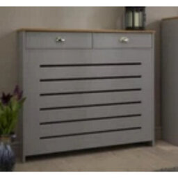 Radiator Cover Cabinet Modern Drawer Storage Mdf Horizontal Cream Grey Black - thumbnail 3