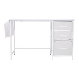 Darphe Multipurpose White Metal Frame Computer Desk For Home Office - thumbnail 2