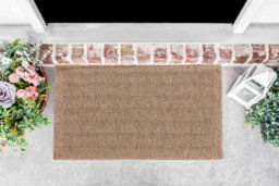 Modern Herringbone Design Outdoor-Indoor Rugs Jute 50X80 Cm - thumbnail 1