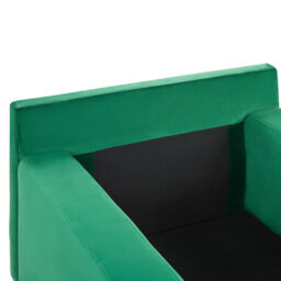 Beliani Chaise Longue Gueret Velvet Green - thumbnail 6
