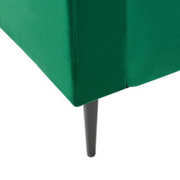 Beliani Chaise Longue Gueret Velvet Green - thumbnail 9