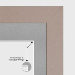 AK Frames 20X14 Rose Gold Modern Multi Photo Frame With Silver Mount - Holds 2 Apertures (2X) A4 Photos - thumbnail 7