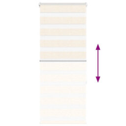 Berkfield Zebra Blind Marble Beige 60X150 Cm Fabric Width 55.9 Cm Polyester - thumbnail 5