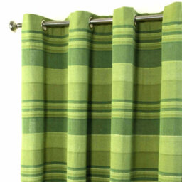 Homescapes Cotton Morocco Striped Green Curtains 167 X 182 Cm - thumbnail 5