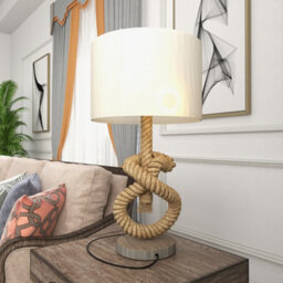 Homcom Led Nautical Table Lamp With Usb Charging Port For Bedroom Living Room - thumbnail 1