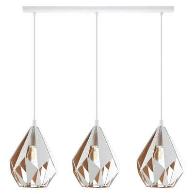 Elegant White And Gold Geometric Hanging Pendant Light For Kitchen Island - image 1