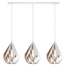 Elegant White And Gold Geometric Hanging Pendant Light For Kitchen Island