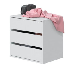 Direct Furniture Suppliers Ltd Arc Internal Storage 3 Drawer Chest For Wardrobe - White - thumbnail 3