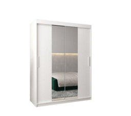 Arte Tokyo 01 Contemporary Mirrored 2 Sliding Door Wardrobe 5 Shelves 2 Rails White Matt (H)2000mm (W)1500mm (D)620mm - thumbnail 1