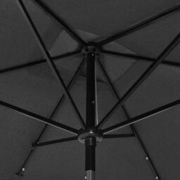 Walplus Garden Parasol With Leds And Steel Pole Anthracite 2X3 M - thumbnail 9
