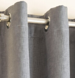 Enhanced Living Vogue Grey Silver 66 X 72 Inch (168X183Cm) Eyelet Thermal Noise Reducing Dim Out Curtains (Pair) - thumbnail 2
