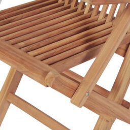 Berkfield 5 Piece Garden Dining Set Solid Teak Wood - thumbnail 6