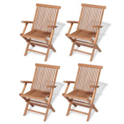 Berkfield 5 Piece Garden Dining Set Solid Teak Wood - thumbnail 3