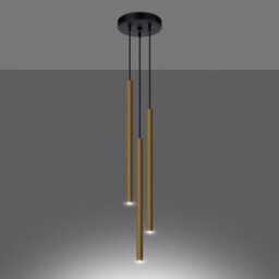 Sollux Lighting Pastelo Steel Golden Gloss 3 Lights Modern Pendant Ceiling Light - thumbnail 2