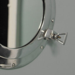 Melody Maison Silver Metal Porthole Mirror 28Cm X 28Cm - thumbnail 3