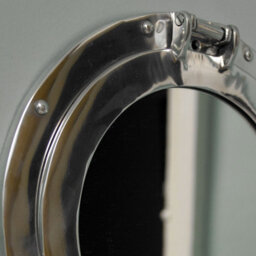 Melody Maison Silver Metal Porthole Mirror 28Cm X 28Cm - thumbnail 4