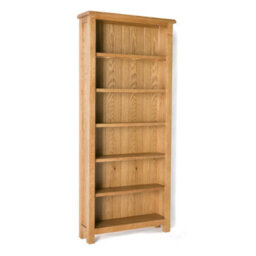 Surrey Oak 6 Tier Large Bookcase - By Roseland Furniture