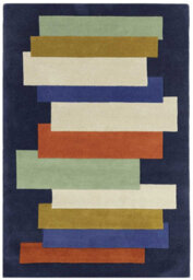 Handmade Modern Multi Geometric Wool Easy To Clean Rug For Living Room & Bedroom-120Cm X 170Cm - thumbnail 2
